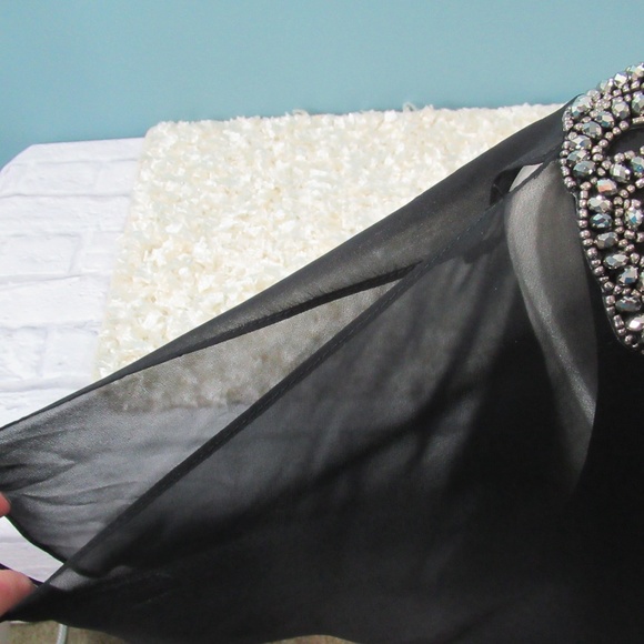 Xscape Sequined Black Dress - Picture 5 of 7